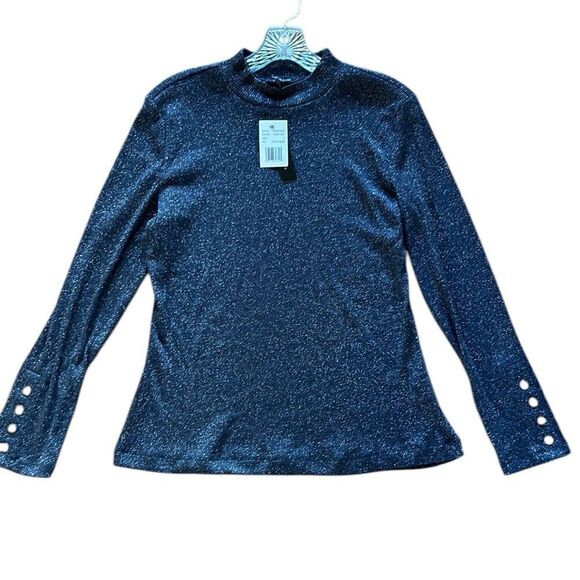 NEW Violets & Roses Navy Blue Sweater - Picture 2 of 7